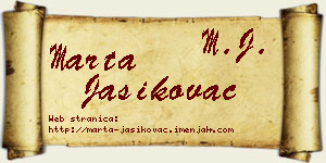 Marta Jasikovac vizit kartica